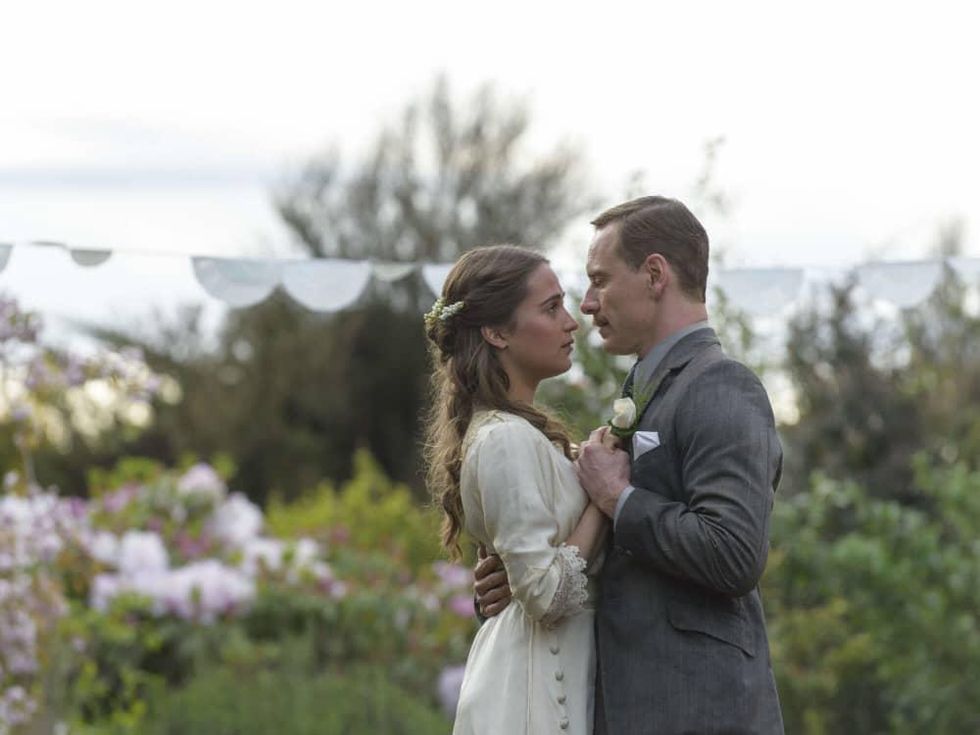 Alicia Vikander and Michael Fassbender in The Light Between Oceans