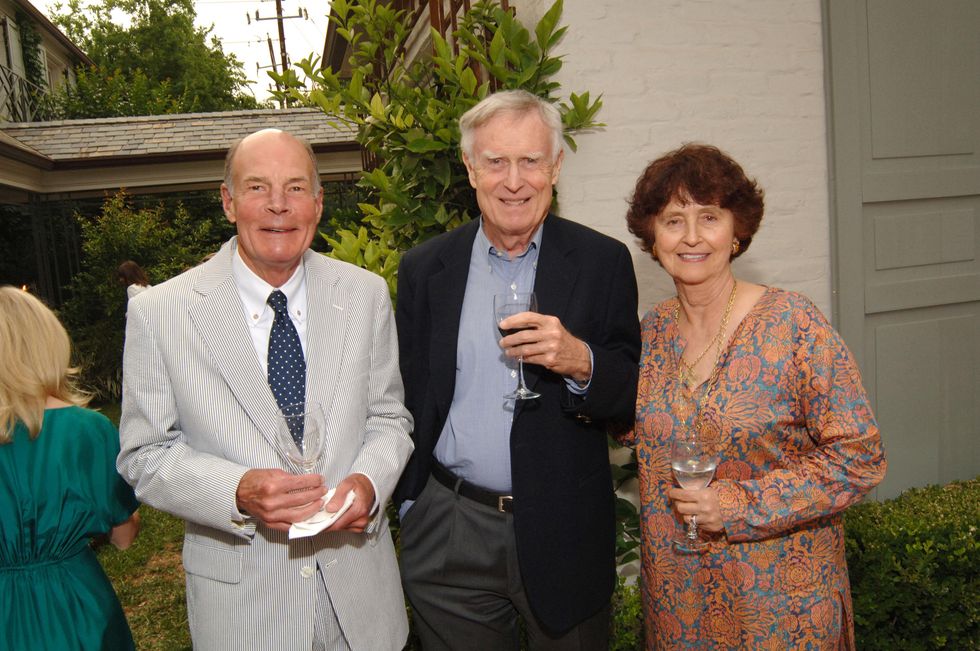 Allan Port, from left, with Bill and Laurence Anderson at the Katy Prairie Conservancy fundraiser May 2014