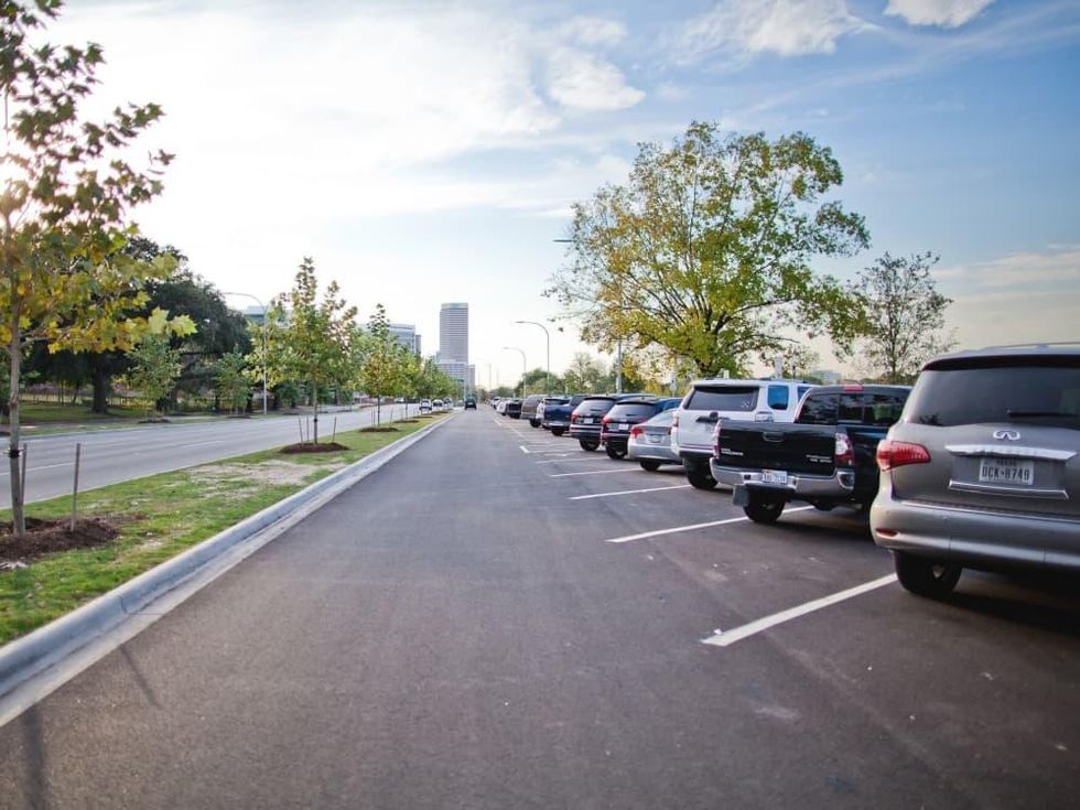 Allen Parkway improvements parking spaces