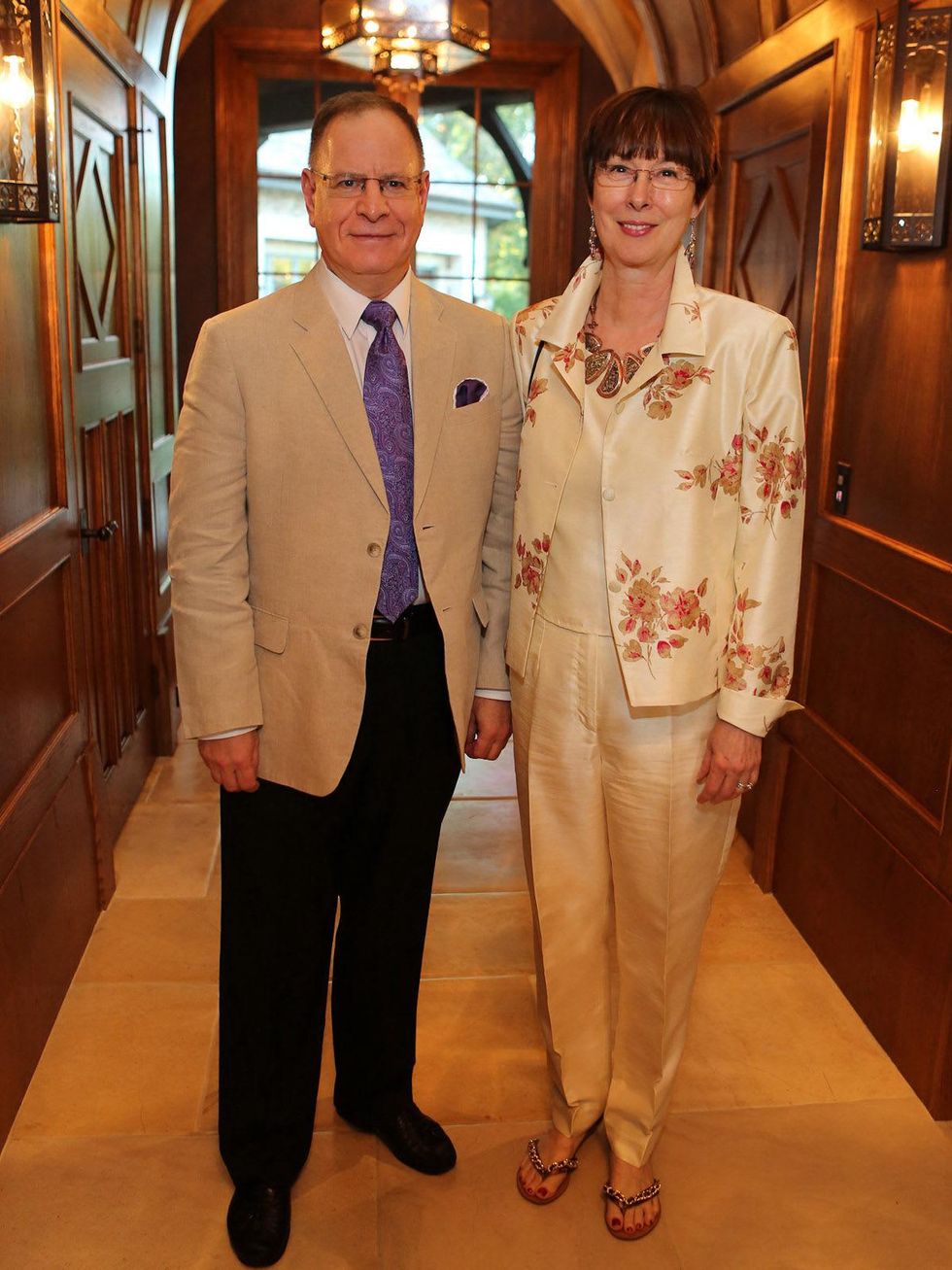 Alley Theatre Artists Dinner September 2013 Sanford Robbins and Kate Robbins