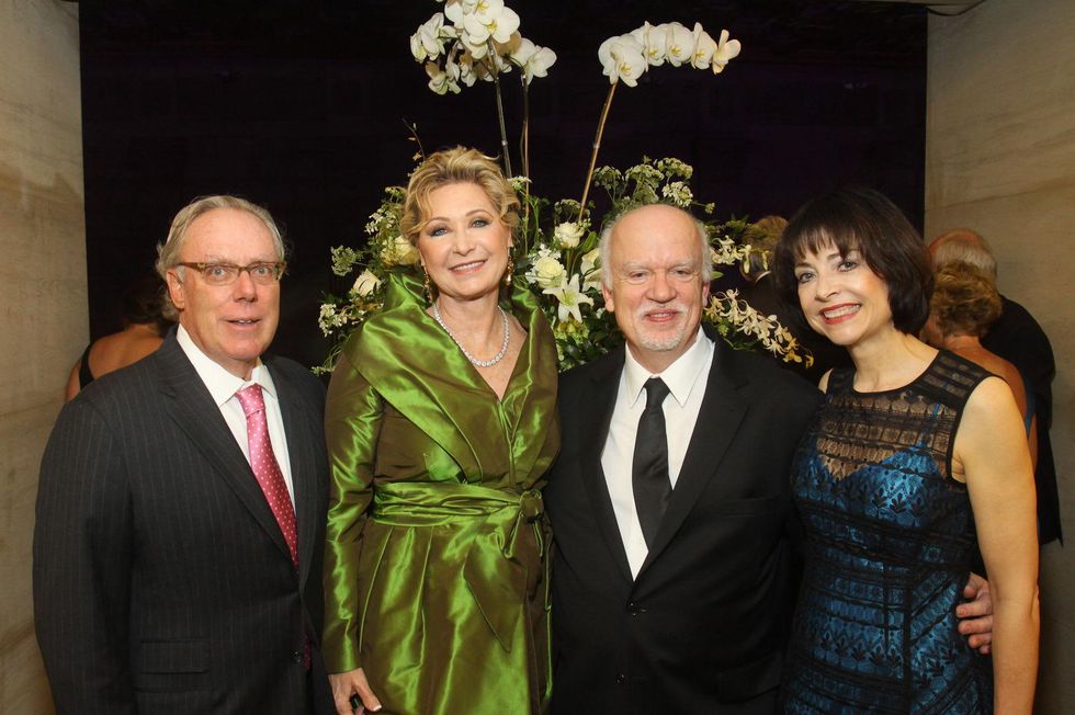 Alley Theatre Gala May 2013 Michael Linn and Carol Linn, from left, with Gregory Boyd and Josie DeGuzman