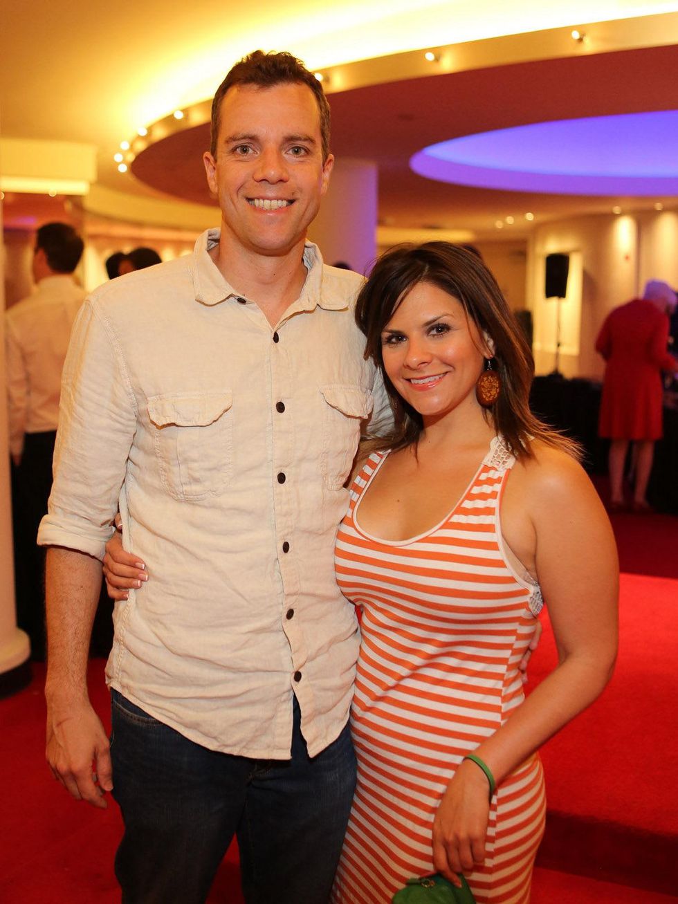 Alley Theatre Young Professionals event July 2013 Dave Fagundes, Jessica Roberts