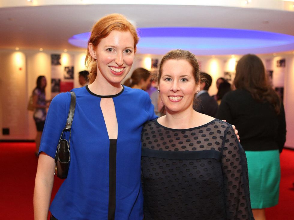 Alley Theatre Young Professionals event July 2013 Sara Kelly, Charlotte Cameron