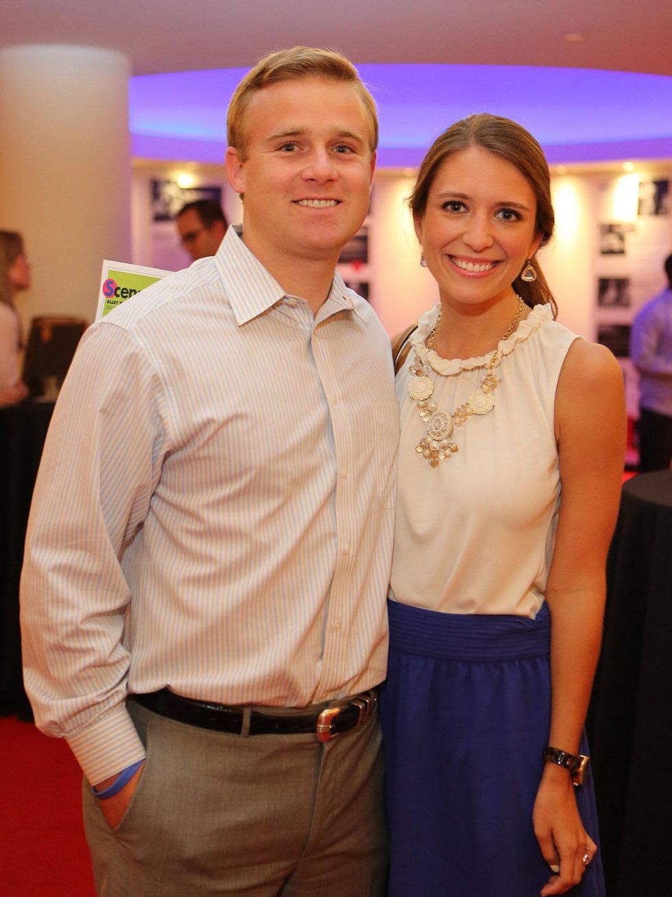 Alley Theatre Young Professionals event July 2013 Vince Strake, Hannah Mount