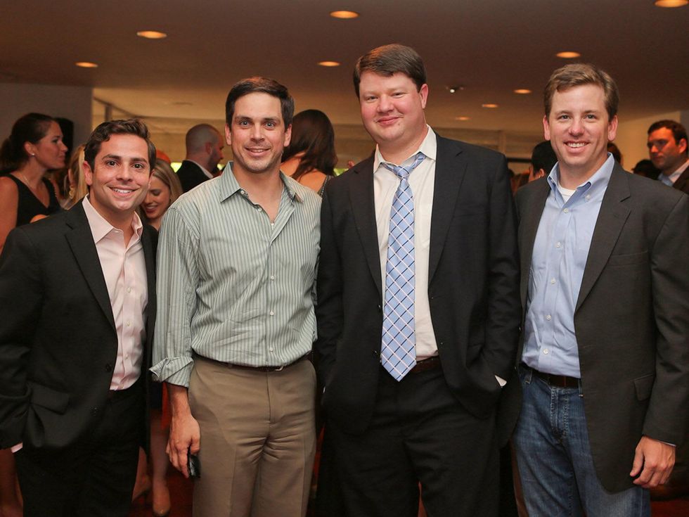 Alley Theatre Young Professionals Kick-Off June 2013 Marc Eichenbaum, Caleb Bynum, John Woods, Jared Cox