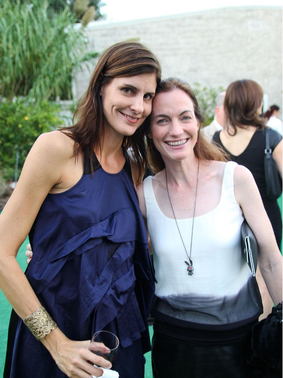 Allison Ayers, left, and Allison Hunter at the Bill Viola Aurora Picture Show Award party October 2013