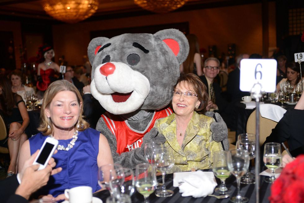 Allison Jensen, from left, Clutch and Linda Strickland at Nora's Home Gala May 2014