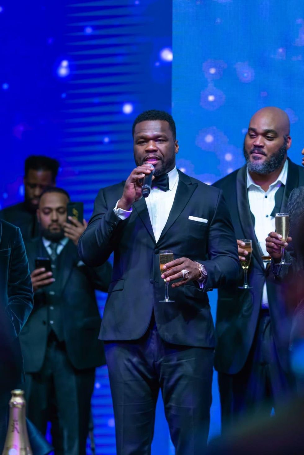 50 Cent, embracing the Houston way, attends Rodeo Houston wine auction