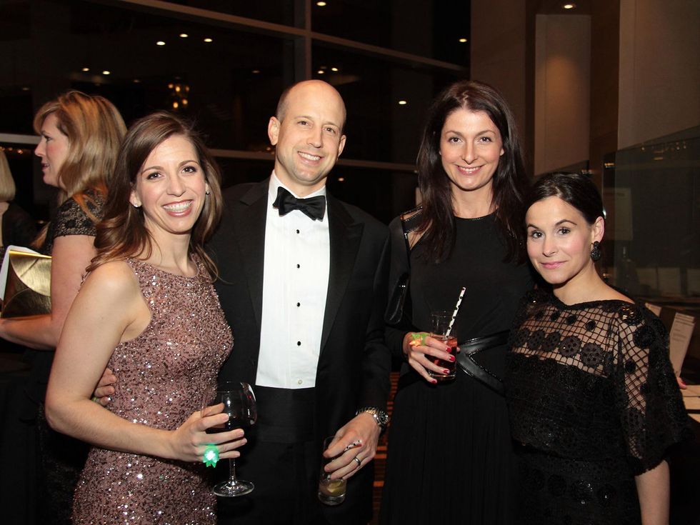 Amanda and John Seaberg, from left, Annie Ashcroft and Alli Casey at West University Park Lovers Ball February 2014