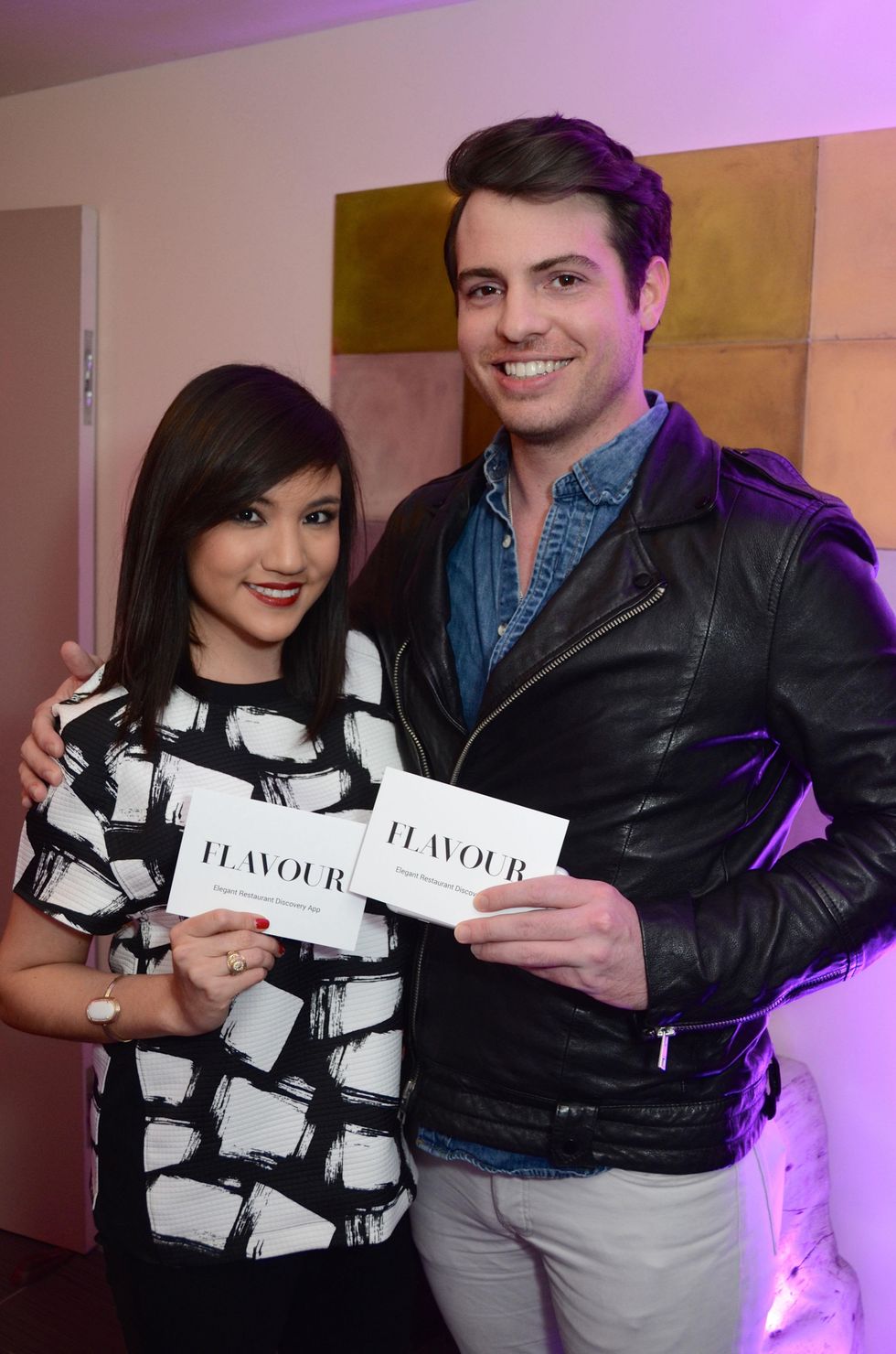 Amanda Calderon and Matt Johns at the Flavour launch at Hotel Derek February 2015