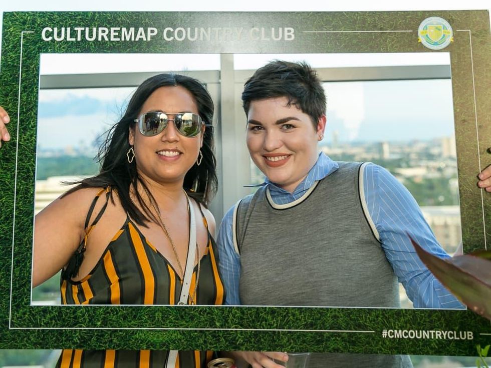 Amanda Glidewell, Samantha Hollis at CultureMap Country Club Social