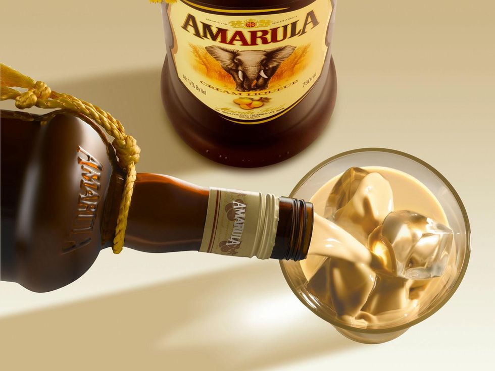 Amarula liquor cream being poured