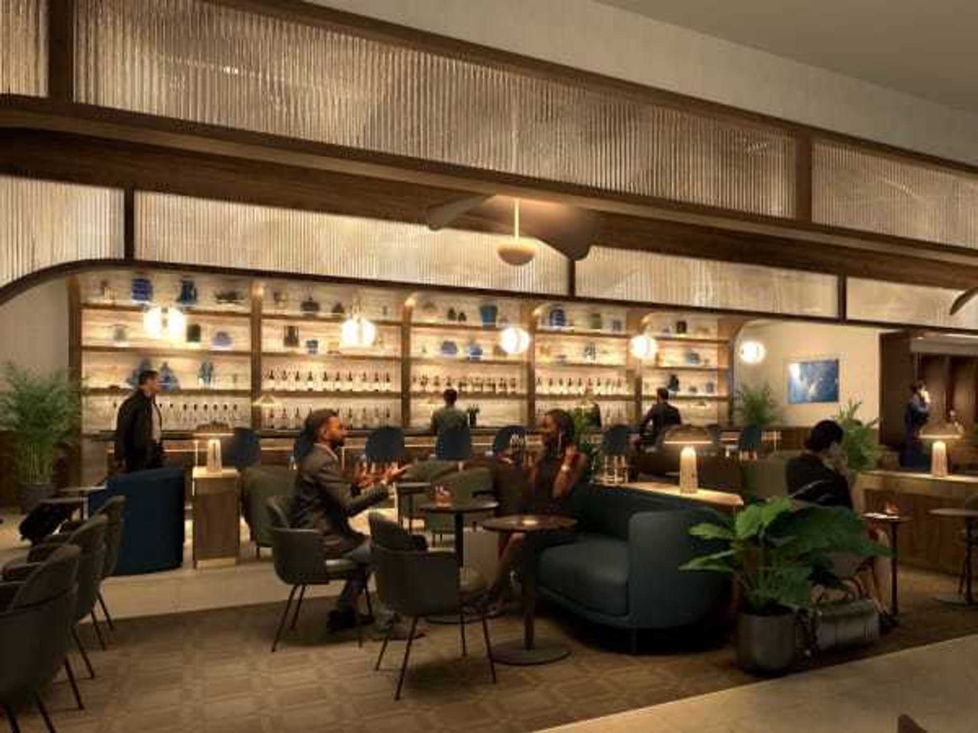 American Express Centurion Lounge IAH rendering