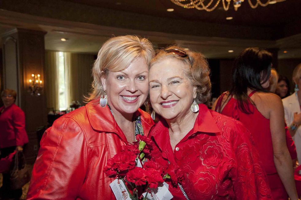 American Heart Association Houston Go Red Luncheon May 2013 Julie Haralson and Joann Crassas