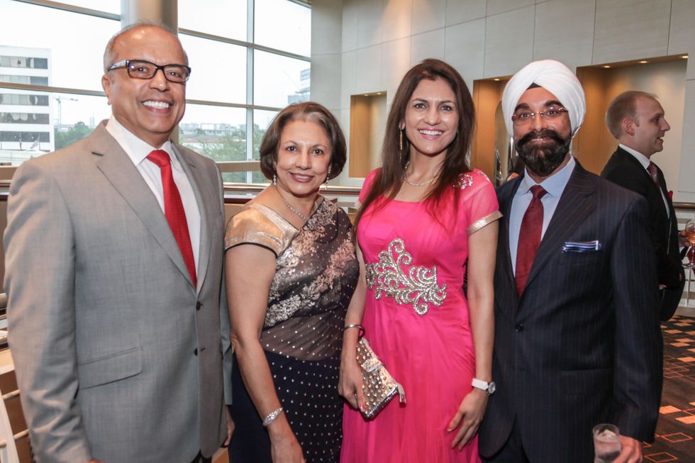 Amin and Fatima Mawji, from left, and Jasmeeta and Bobby Singh at the Interfaith Ministries Tapestry Gala May 2014