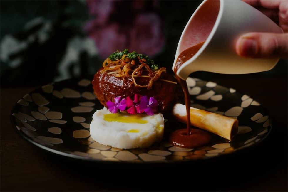 Amrina red wine braised lamb shank