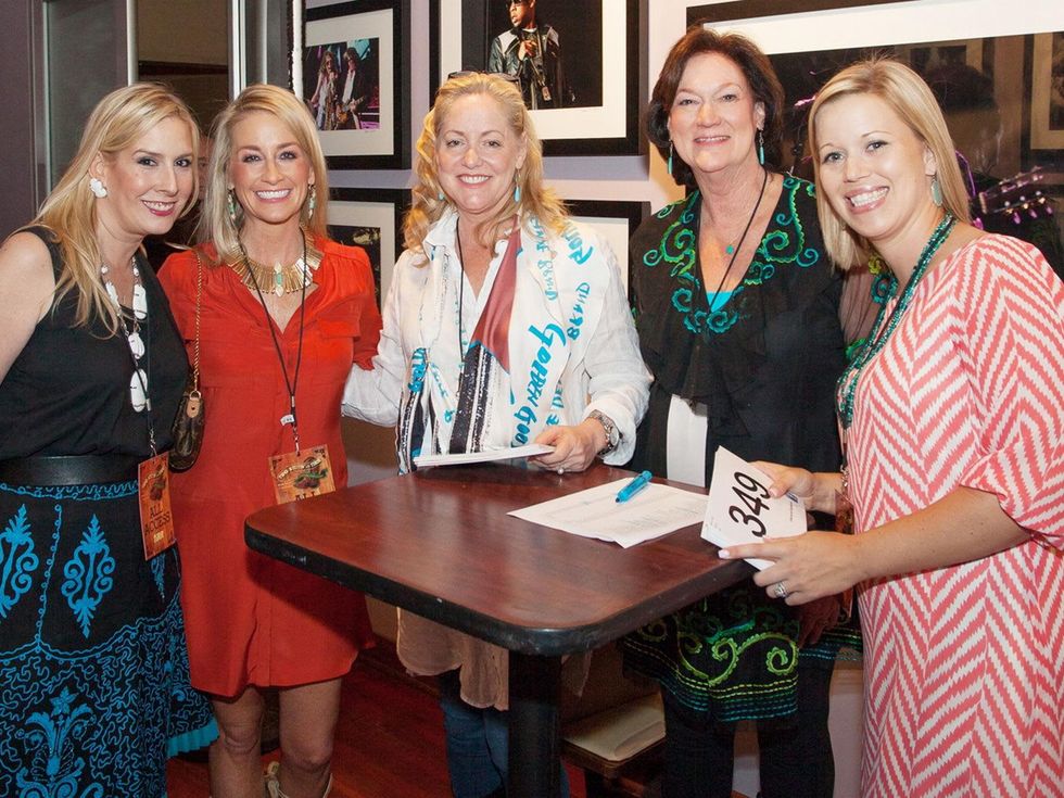 Amy Werlin, from left, Amy Dunn, Jana Gunter, Cynthia Adkins and Genny Gomez at Two Steppin' with TIRR Concert with Jerry Jeff Walker and Clay Walker October 2014