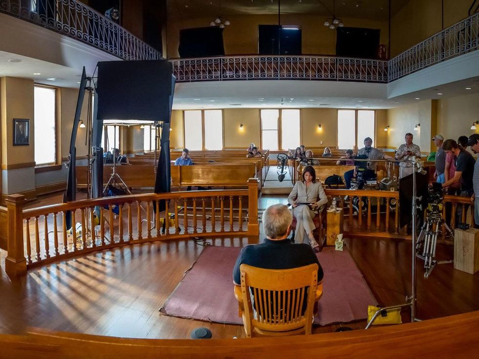 An Unreal Dream The Michael Morton Story filming at the Williamson County Courthouse