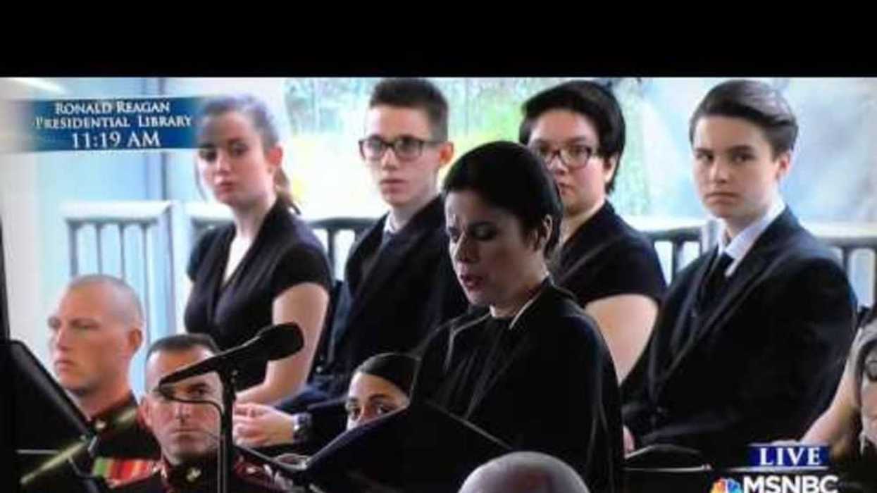 Ana Maria Martinez sings at Nancy Reagan funeral