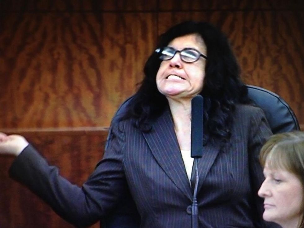 Ana Trujillo stiletto heel murder in court during examinations Thursday, April 10, 2014