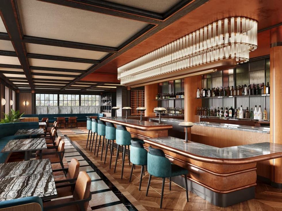 Andiron Steakhouse rendering bar