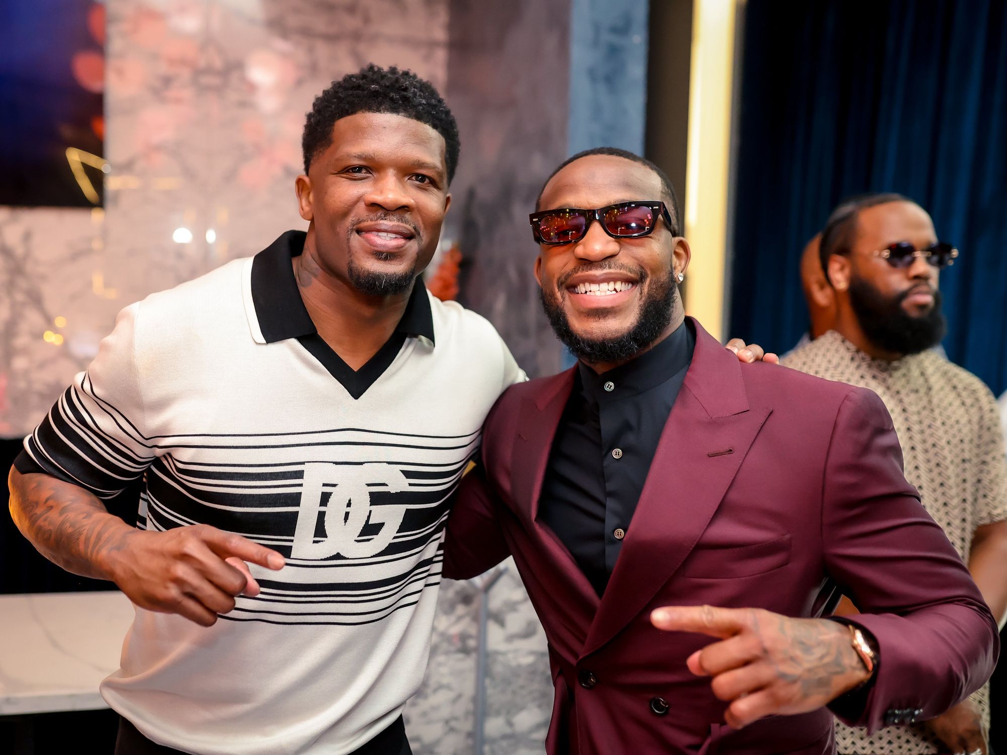 Andre Johnson and Kareem Jackson