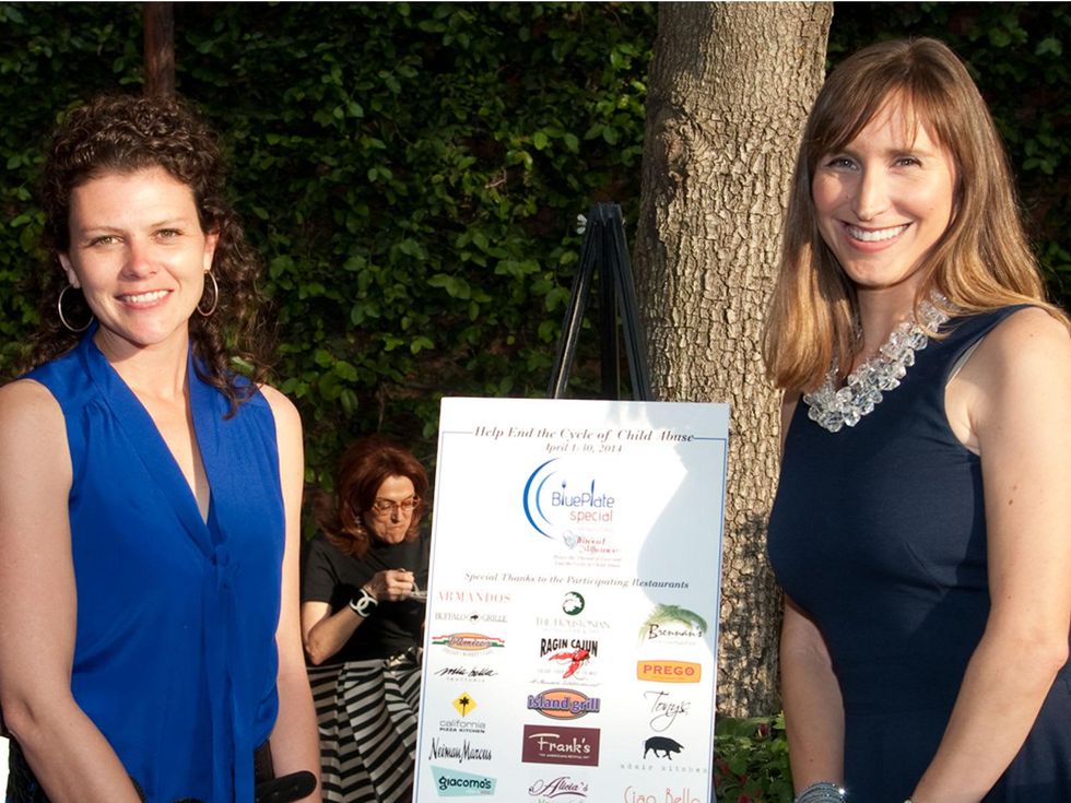 Andrea Files, left, and Joanna Hughes at the Blue Plate Special kick-off April 2014