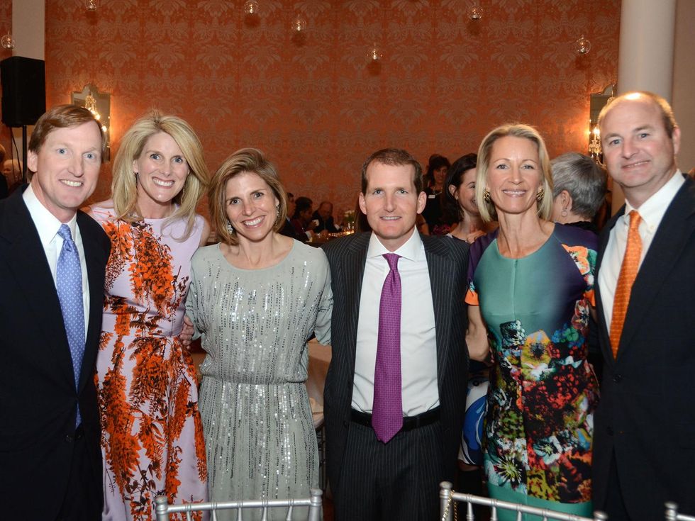 Andrew and Stacey White, from left, Winifred and Carleton Riser and Catherine and Will Randall at the Communities in Schools dinner March 2014