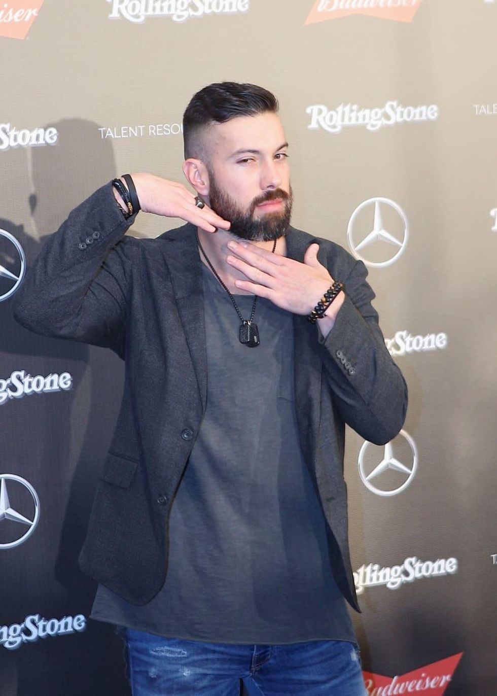 Andrew Sendejo at Rolling Stone party