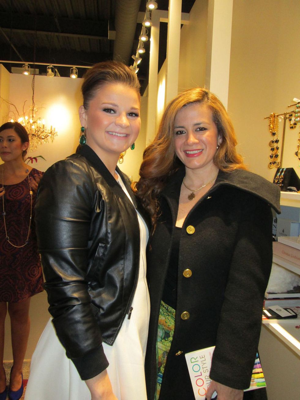 Angel Crawford, left, and Madmoiselle Moni at David Zyla at Atrium Ready to Wear January 2014