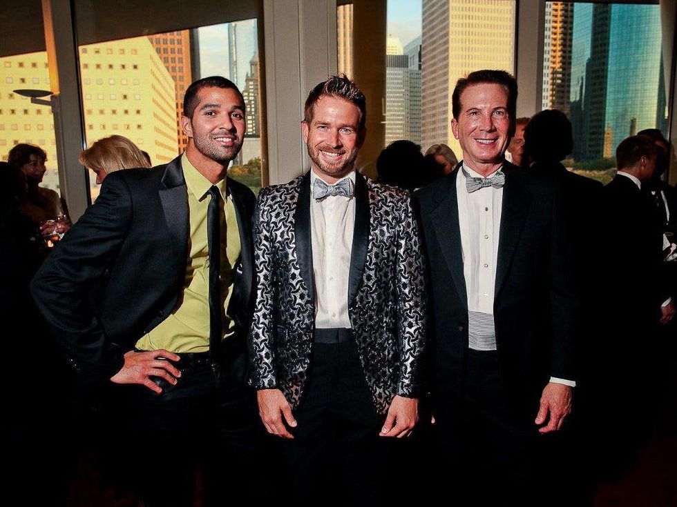 Angel Rios, from left, Jeff Shell and Richard Dawson at Bering Omega's Sing for Hope