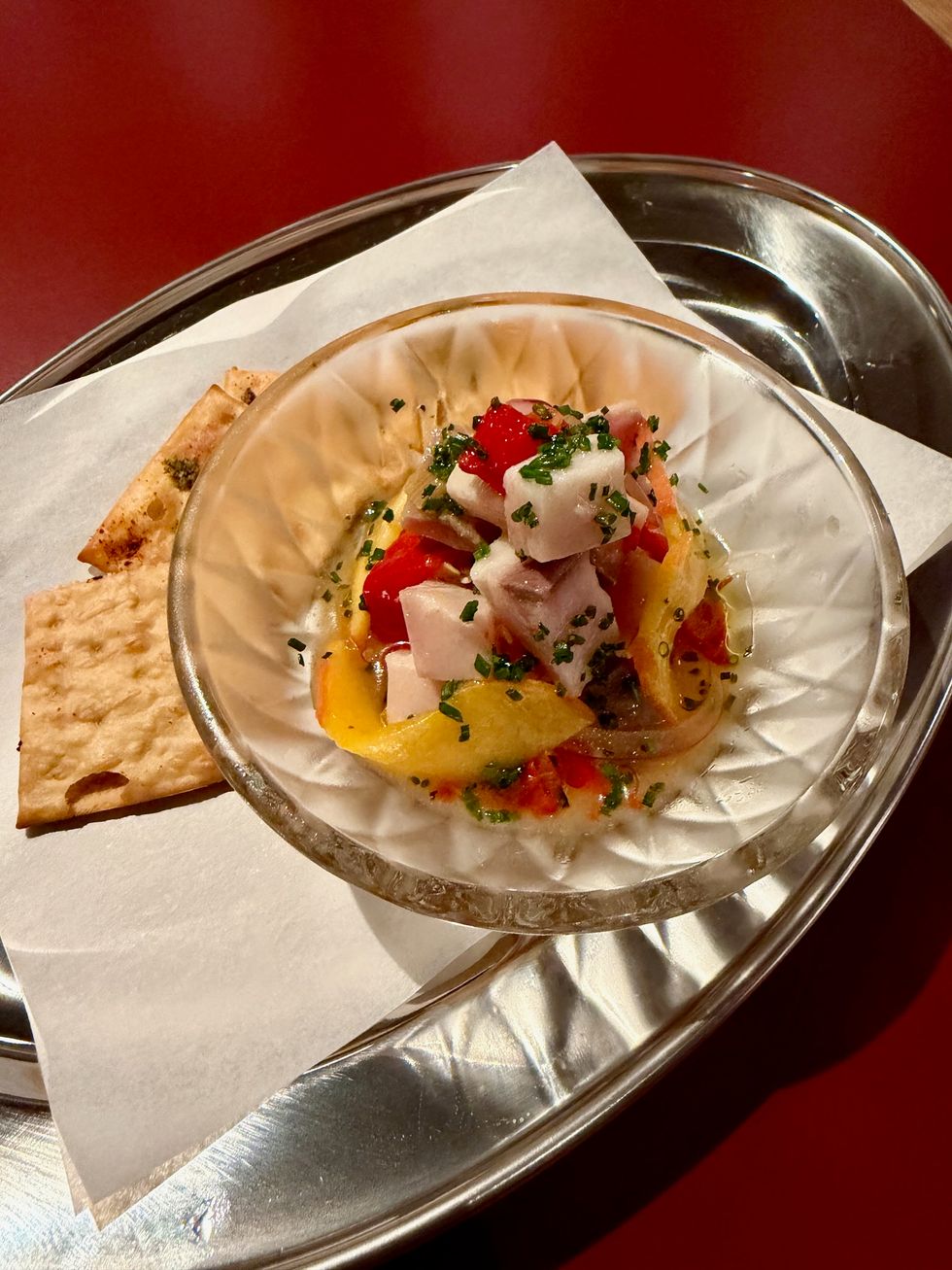 Angie's Pizza hamachi crudo