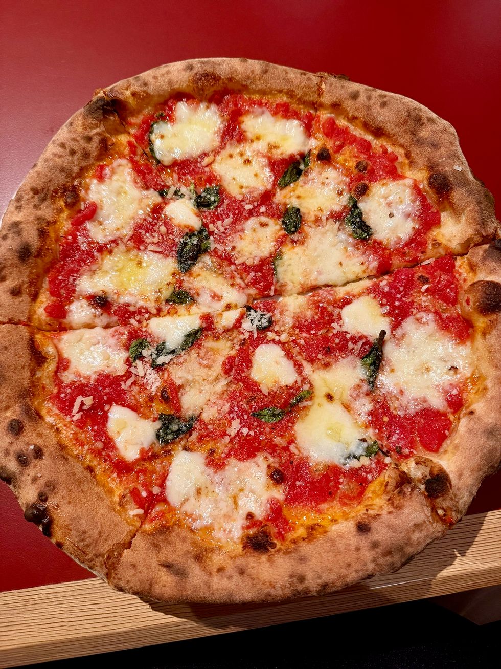 Angie's Pizza margherita pizza