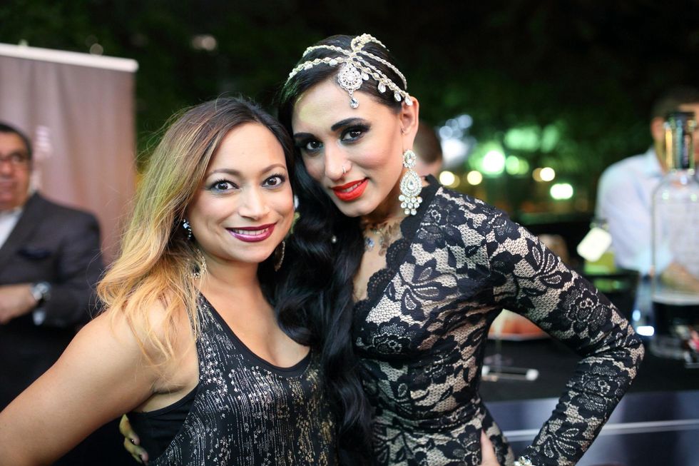 Anita Patel, left, and Neera Patidar at Ruggles Black Grand Opening October 2014
