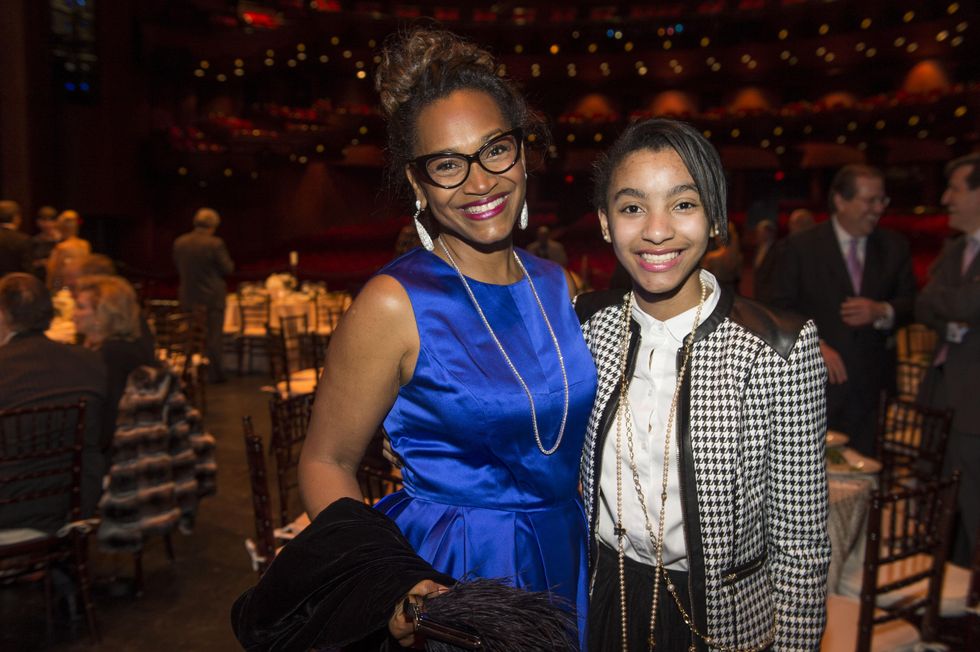 Anita Smith, left, and Joy Smith at the Houston Ballet Jubilee of Dance Onstage Dinner December 2014