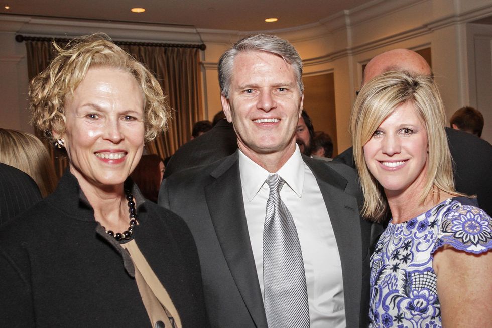 Ann Kennedy, from left, Stephen Howe and Alicia Blaszak at the Cornerstone Dinner February 2015jpg