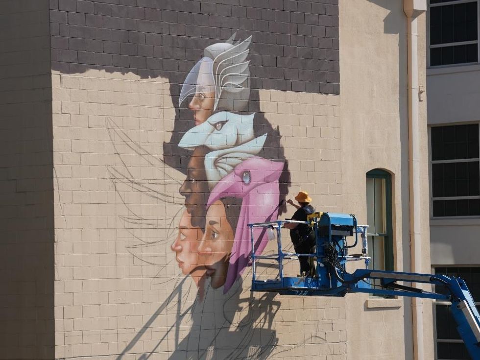 Anna Marietta downtown Houston mural