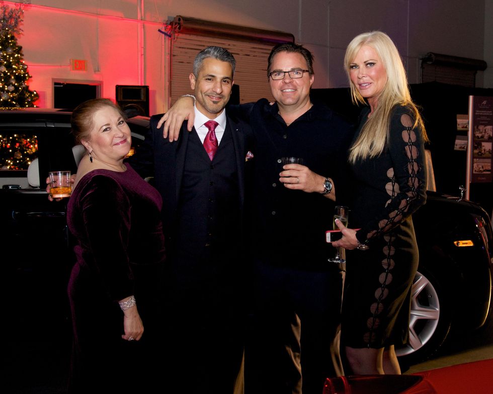 Annabelle Carillo, Lonny Soza, Carl Stomberg, Theresa Roemer at Fashion Houston preview party