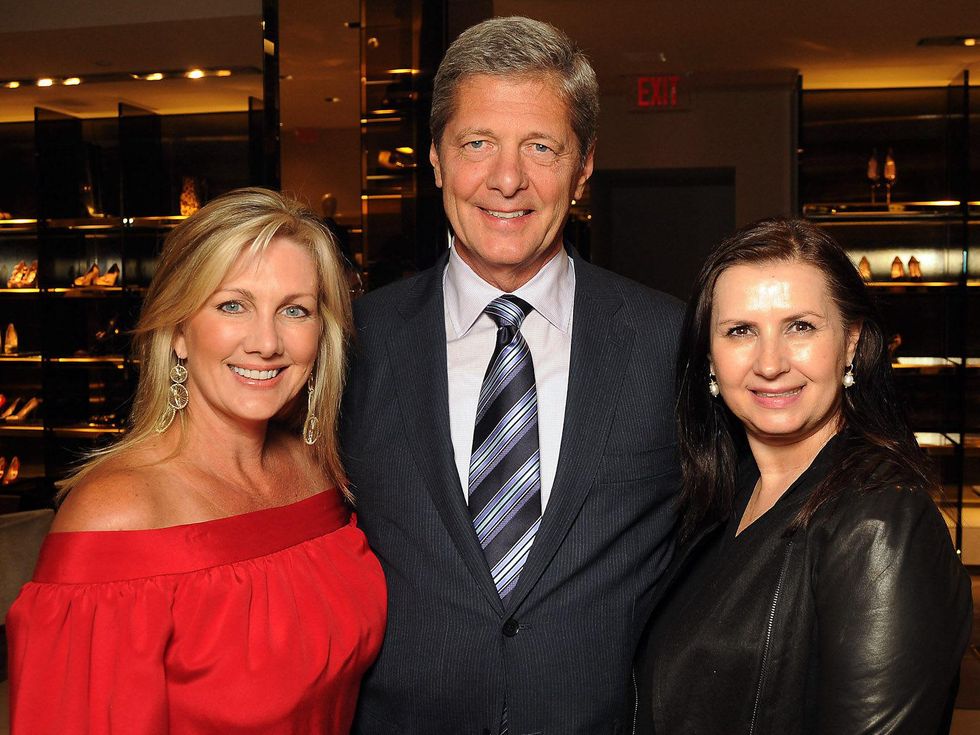 Anne Carl, from left, Bobby Dees and Sylvia Forsyth at the Gucci Alley Theatre cocktail party October 2013