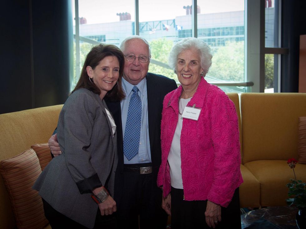 Anne Csorba, from left, with Paul and Anne Pressler at the Brookwood luncheon April 2014