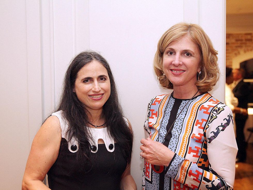 Annette Eldridge, left, and Lynn Goode at the Da Camera Opening Night party October 2013
