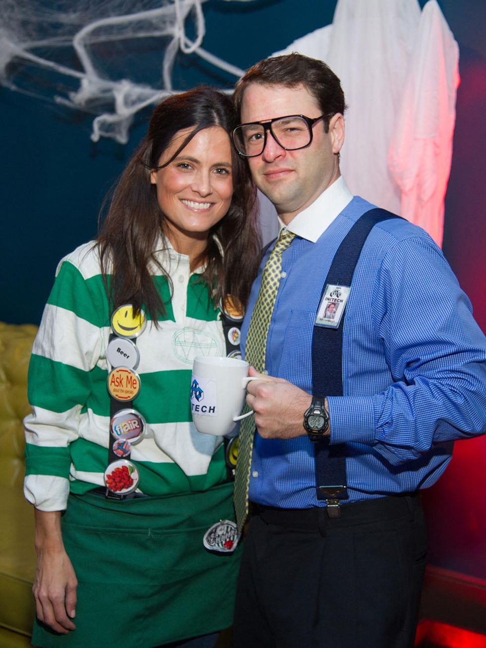 Annie and Tyler McQueen at the St. Luke's PULSE Saints & Sinners Halloween party October 2013