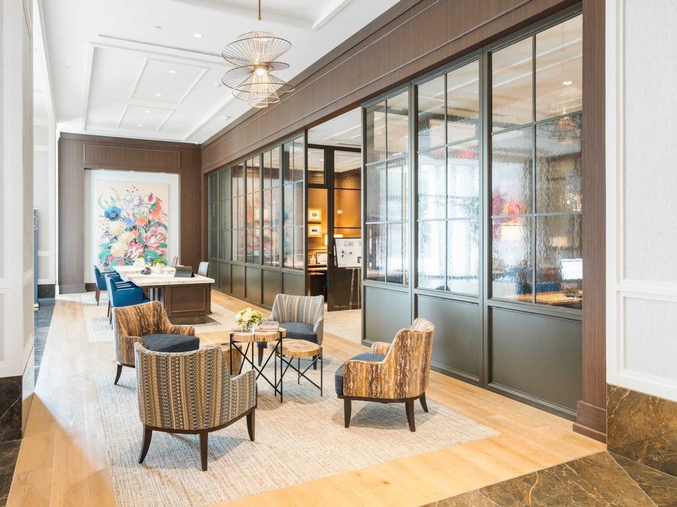 Another view of the lobby lounge at Hanover Buffalo Bayou