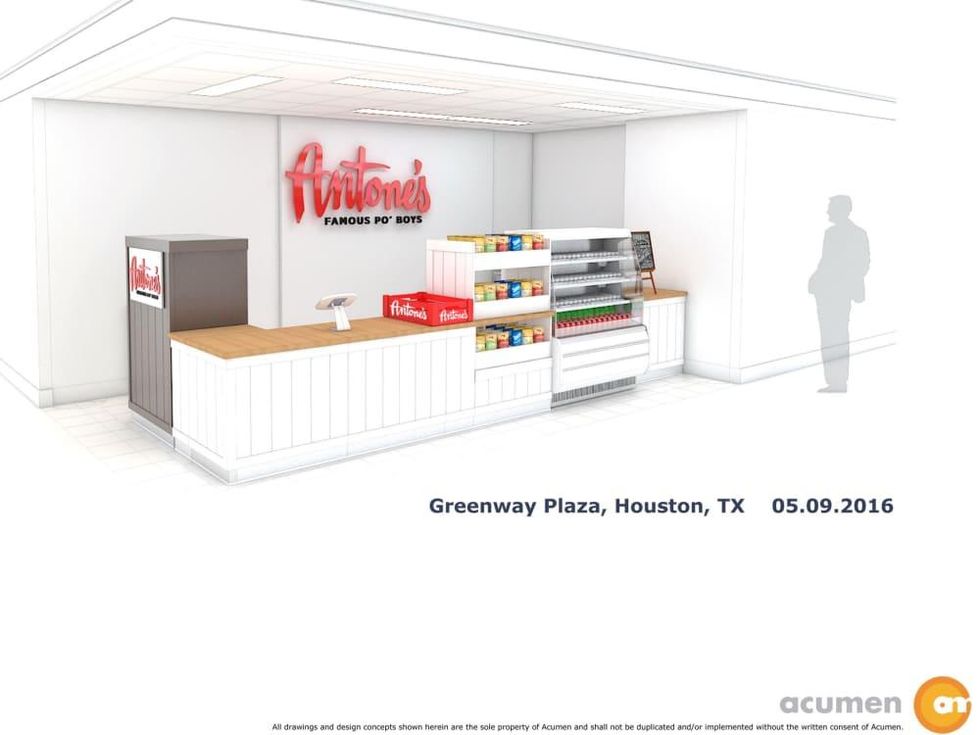 Antone's Po Boys Greenway Plaza rendering