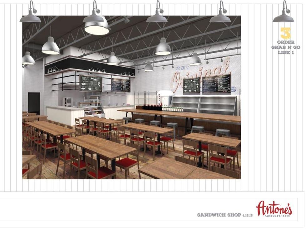 Antone's Po Boys restaurant rendering