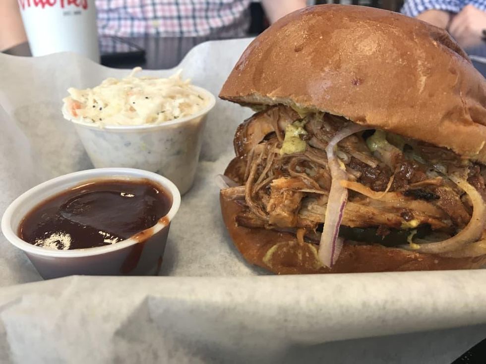 Antone's pulled pork sandwich