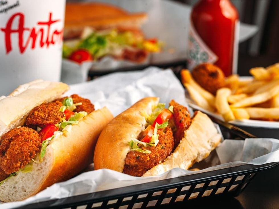 Antone's shrimp po boy