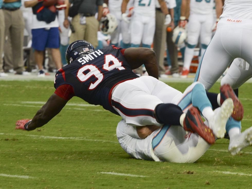 Antonio Smith sack Tannehill Texans