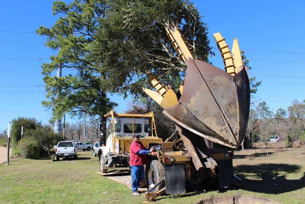 Apache tree planting, Memorial Park, Jan. 2016, redbud trees for babies