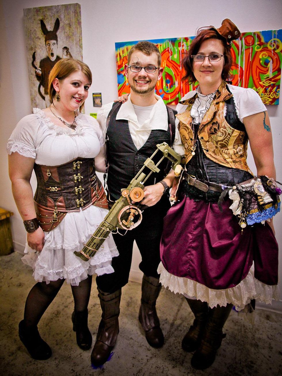Apocalypse Ball September 2013 Melinda Keyes, Josh Franzen and Heather Hanson